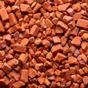 Production of drainage (brick recycling material)